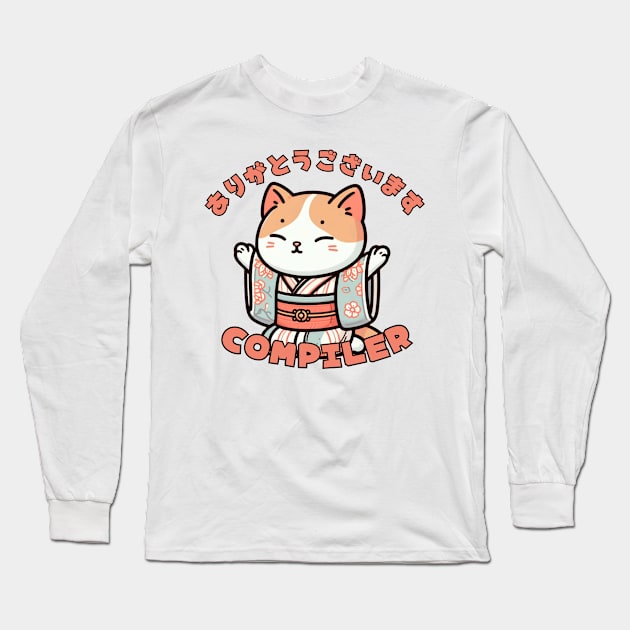 Neko programmer Long Sleeve T-Shirt by Japanese Fever